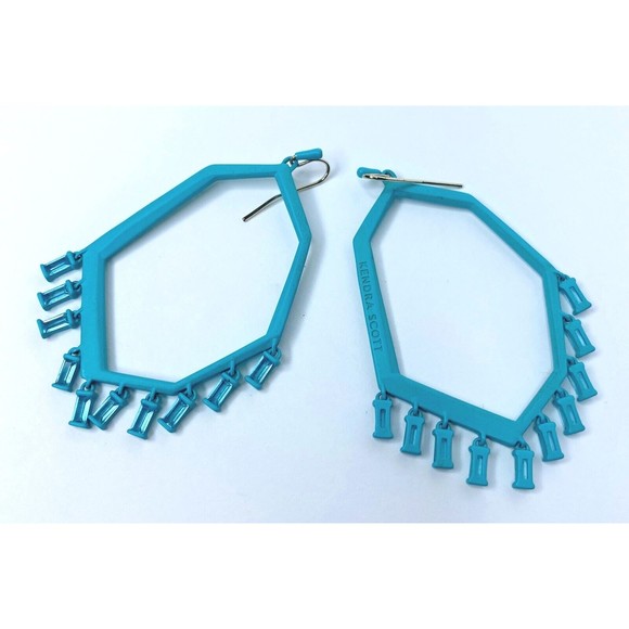 Karen Scott,  Tomas , Crystal Turquoise Earrings, Authenic - Picture 1 of 11